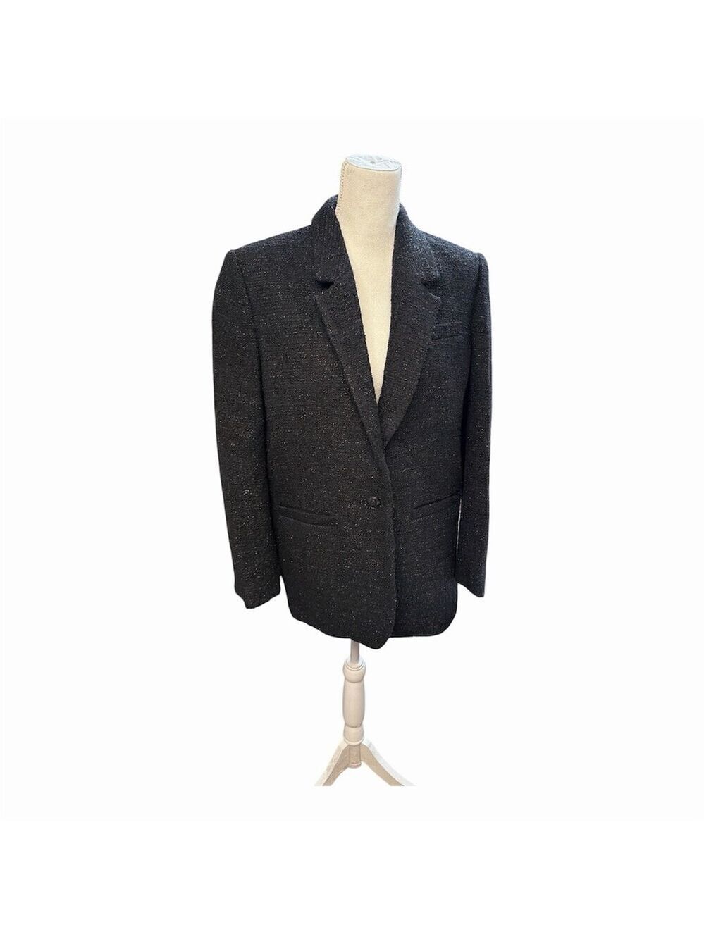 The Kooples Blazer Jacket Womens Small Black Structured Tailored Button 36/S